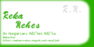 reka mehes business card